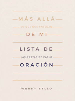 cover image of Más allá de mi lista de oración